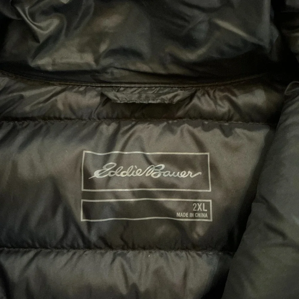 Eddie Bauer EB650 Down Puffer Vest 2XL‎ Black Gorpcore Minimalist Winter Layer